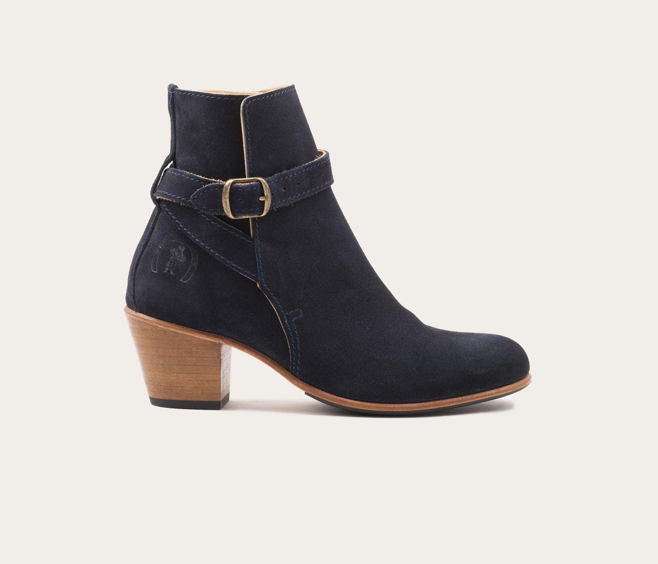 Jaipur Bottine velours Marine - Prix Doux