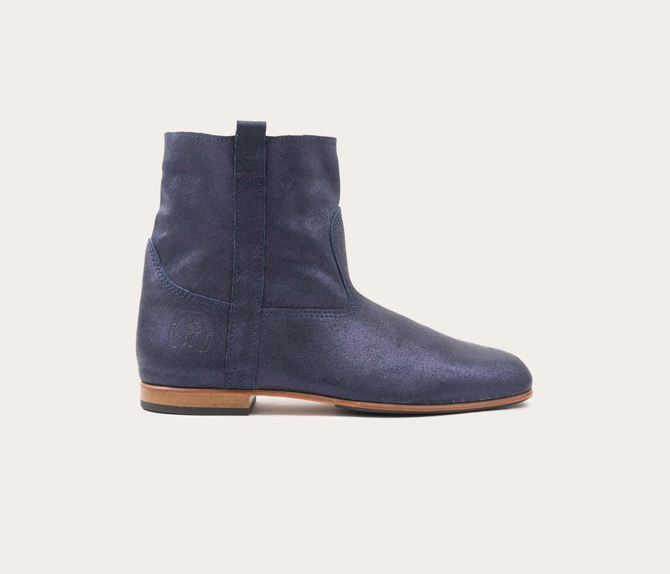 Elsa Bottine bleu pailleté - Prix Doux