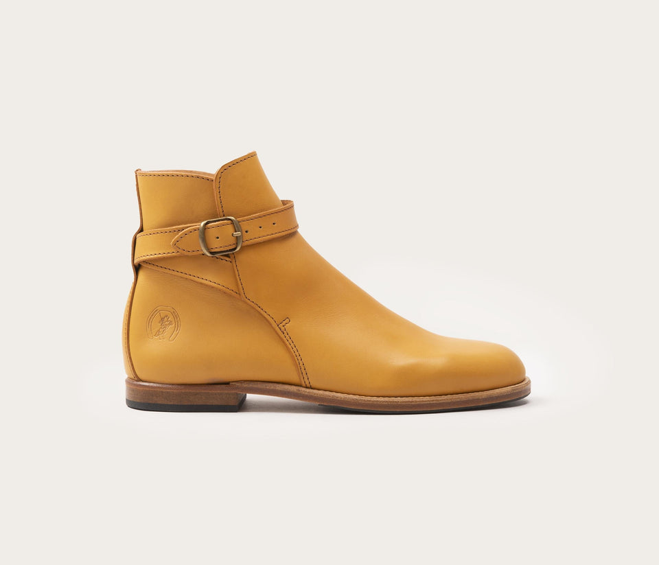 bottine en cuir suportlo homme - boots en cuir gras homme - cuir naturel chaussures - bottine pour homme en cuir naturel - boots la botte gardiane naturel  - boots en cuir naturel gras