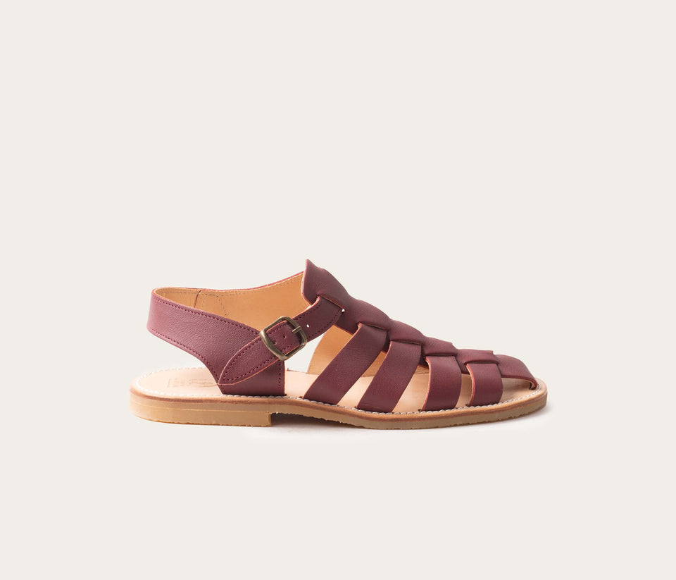 Jérome Sandale Souple Bordeaux - Prix Doux