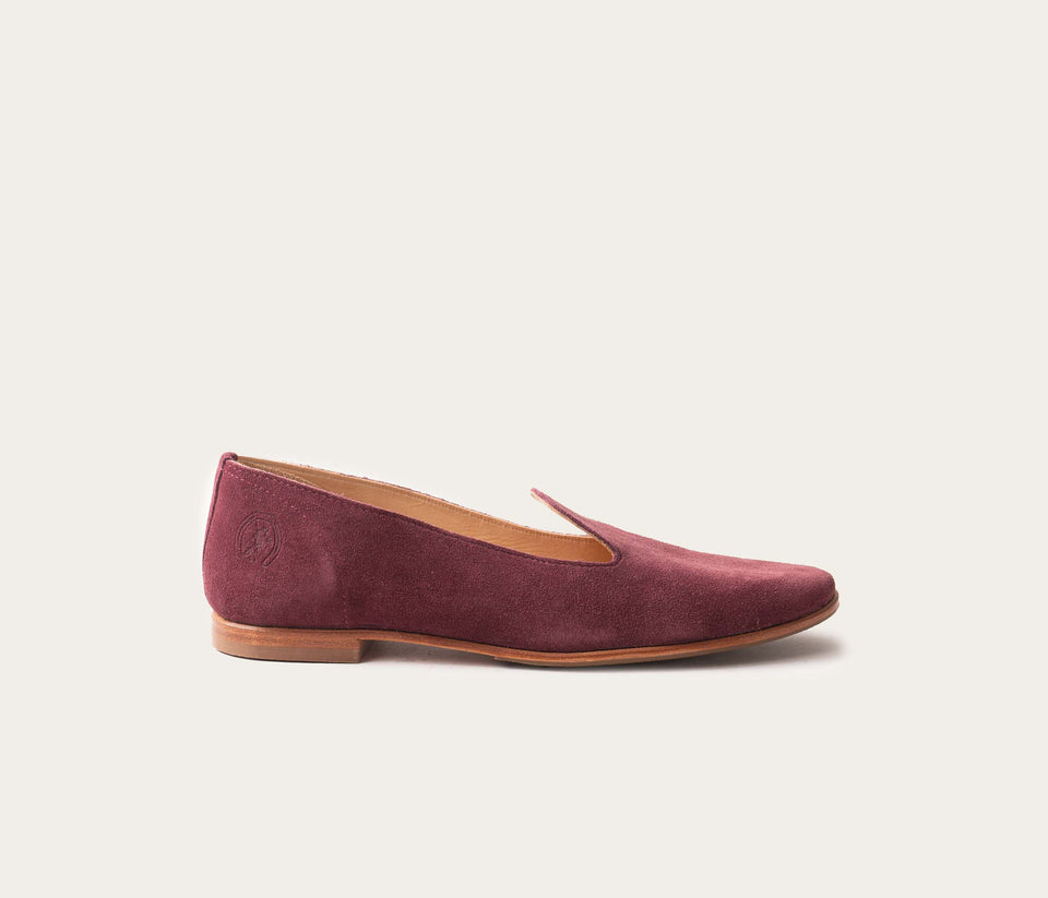 Opale Mocassin Velours Wine - Prix Doux